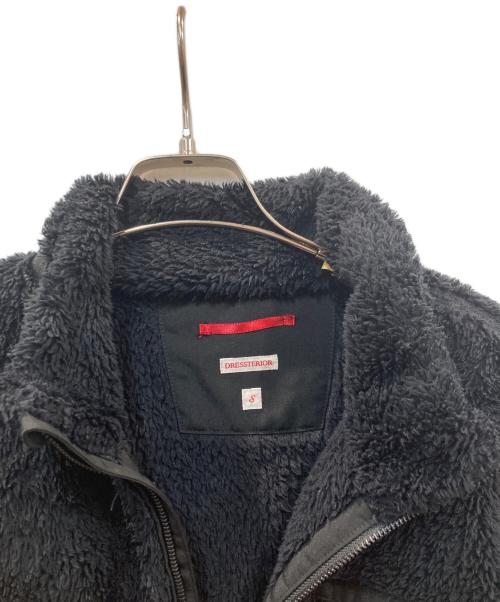 DRESSTERIOR（ドレステリア）DRESSTERIOR (ドレステリア) ジップアップ ボアフリースミリタリーブルゾン ブラック サイズ:Sの古着・服飾アイテム