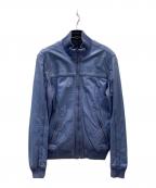 BOMBOOGIEボンブーギー）の古着「レザージャケット」｜ブルー