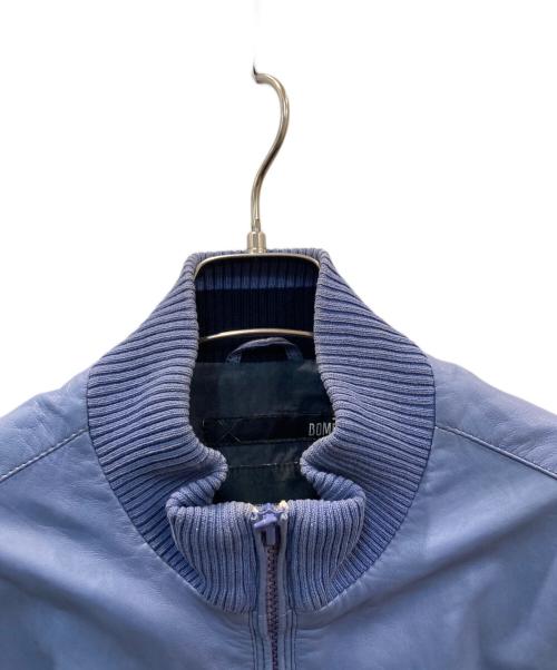 BOMBOOGIE（ボンブーギー）BOMBOOGIE (ボンブーギー) レザージャケット ブルー サイズ:Lの古着・服飾アイテム