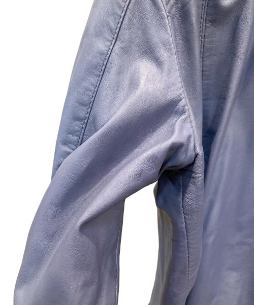 BOMBOOGIE（ボンブーギー）BOMBOOGIE (ボンブーギー) レザージャケット ブルー サイズ:Lの古着・服飾アイテム