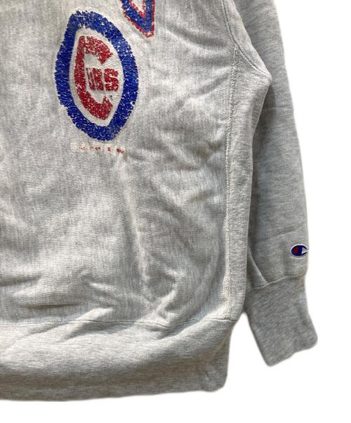 Champion REVERSE WEAVE（チャンピオン リバース ウィーブ）Champion REVERSE WEAVE (チャンピオン リバース ウィーブ) 90's シカゴカブス プリントスウェット グレー サイズ:Lの古着・服飾アイテム
