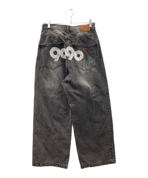 9090（9090）9090 (9090) OG Logo Painted Denim Pants ブラック サイズ:Lの古着・服飾アイテム
