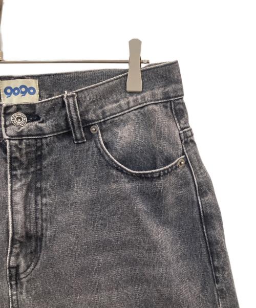 9090（9090）9090 (9090) OG Logo Painted Denim Pants ブラック サイズ:Lの古着・服飾アイテム