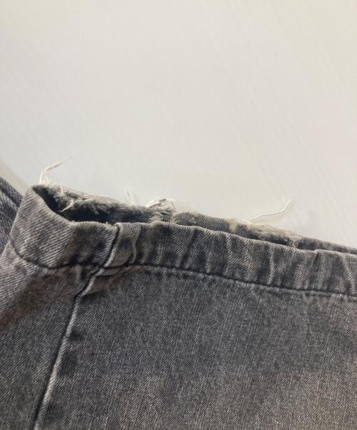 9090（9090）9090 (9090) OG Logo Painted Denim Pants ブラック サイズ:Lの古着・服飾アイテム