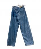 KUROクロ）の古着「CROSS WIDE DENIM PANTS」｜スカイブルー