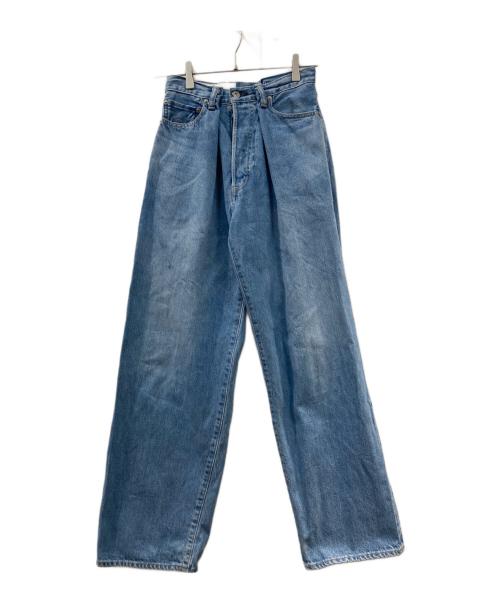 KURO（クロ）KURO (クロ) CROSS WIDE DENIM PANTS スカイブルーの古着・服飾アイテム