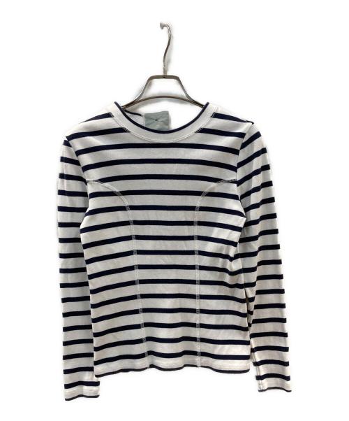 YORI（ヨリ）yori (ヨリ) マリブボーダーカットソー ネイビー×ホワイト サイズ:36の古着・服飾アイテム