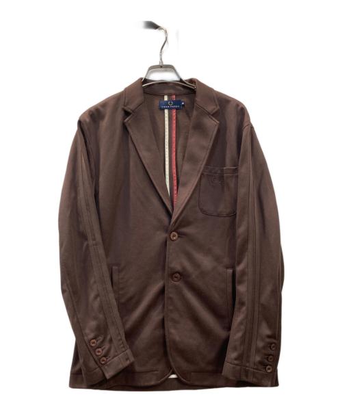 FRED PERRY（フレッドペリー）FRED PERRY (フレッドペリー) ジャージテーラードジャケット ブラウン サイズ:Mの古着・服飾アイテム