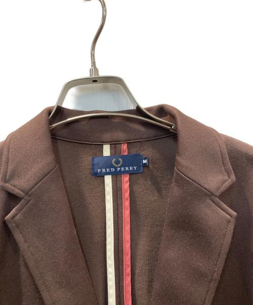 FRED PERRY（フレッドペリー）FRED PERRY (フレッドペリー) ジャージテーラードジャケット ブラウン サイズ:Mの古着・服飾アイテム