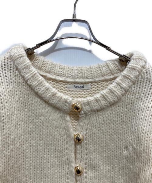 Andequal（アンドコール）andequal (アンドコール) gold button puff sleeve knit ベージュ サイズ:FREEの古着・服飾アイテム
