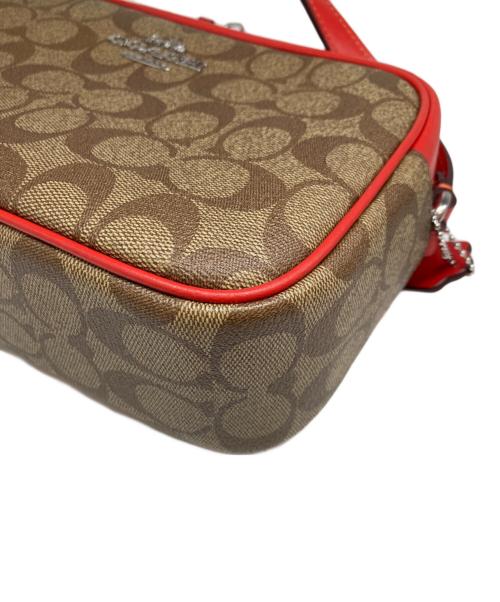 COACH（コーチ）COACH (コーチ) ジェイミー カメラ バッグ・シグネチャー レッド×ブラウンの古着・服飾アイテム