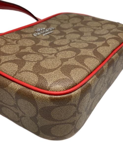 COACH（コーチ）COACH (コーチ) ジェイミー カメラ バッグ・シグネチャー レッド×ブラウンの古着・服飾アイテム