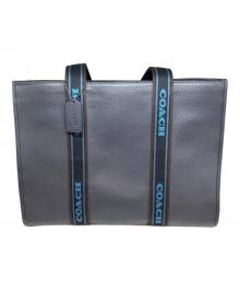 COACH（コーチ）の古着「SMITH スミス レザー ラージトート」｜ネイビー