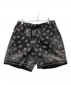 HIDE AND SEEKハイドアンドシーク）の古着「Bandana Pattern Short」｜ブラック