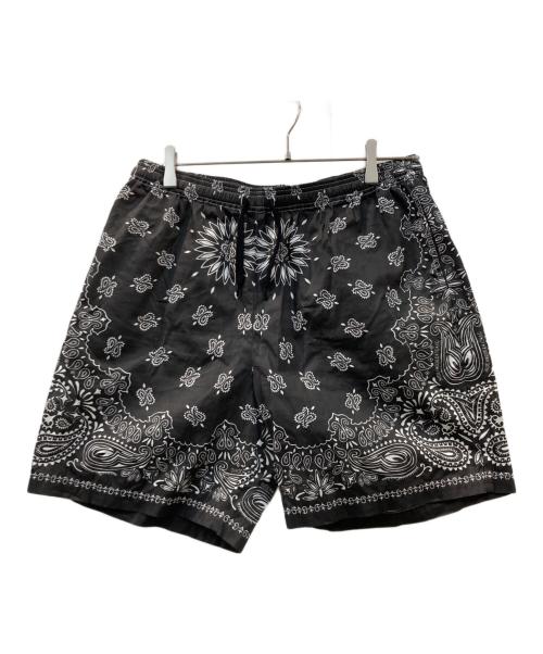 HIDE AND SEEK（ハイドアンドシーク）HIDE AND SEEK (ハイドアンドシーク) Bandana Pattern Short ブラック サイズ:Lの古着・服飾アイテム
