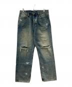 Ksubiスビ）の古着「Anti K Throw Bak Trash Denim クラッシュデニム」｜インディゴ
