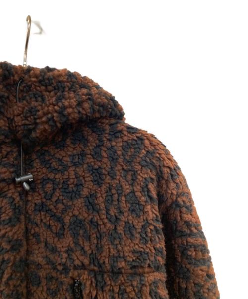 WACKO MARIA（ワコマリア）WACKO MARIA (ワコマリア) LEOPARD BOA FLEECE HOODED JACKET レオパード ボアフリース フーデッドジャケット ブラウン×ブラック サイズ:XLの古着・服飾アイテム