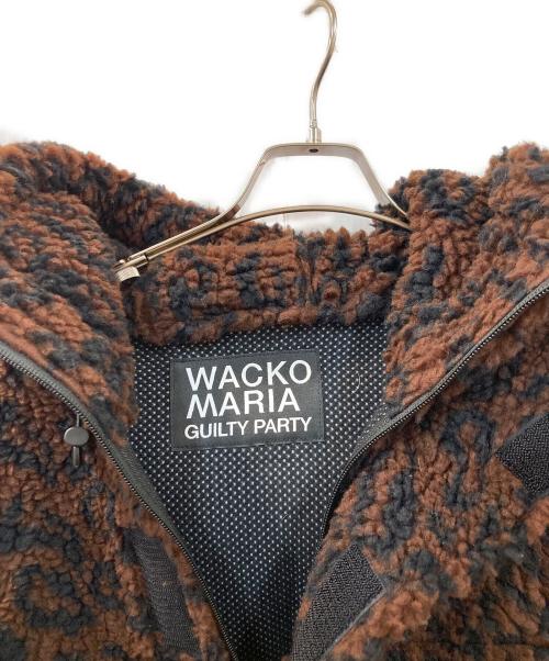 WACKO MARIA（ワコマリア）WACKO MARIA (ワコマリア) LEOPARD BOA FLEECE HOODED JACKET レオパード ボアフリース フーデッドジャケット ブラウン×ブラック サイズ:XLの古着・服飾アイテム