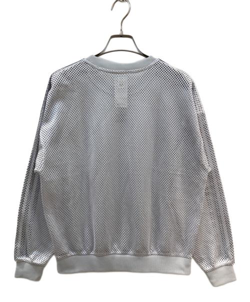 adidas Originals（アディダスオリジナル）adidas originals (アディダスオリジナル) メッシュ クルー スウェット グレー サイズ:Sの古着・服飾アイテム