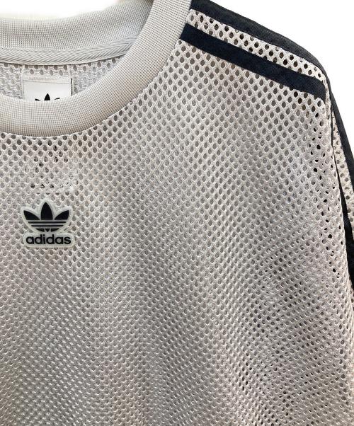adidas Originals（アディダスオリジナル）adidas originals (アディダスオリジナル) メッシュ クルー スウェット グレー サイズ:Sの古着・服飾アイテム