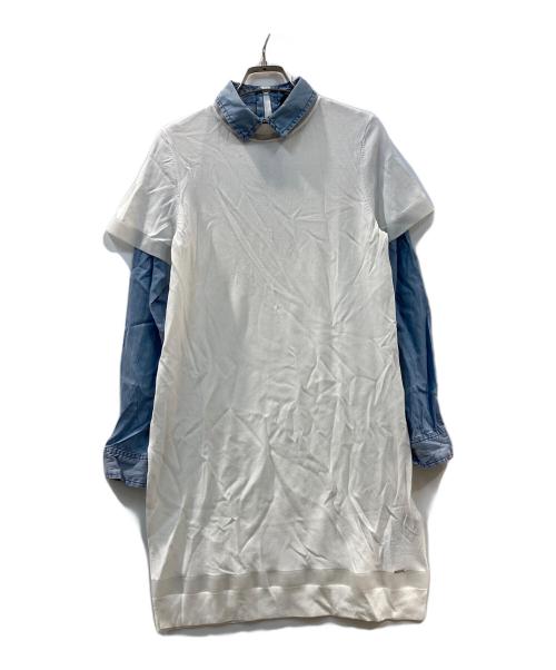 DIESEL（ディーゼル）DIESEL (ディーゼル) ワンピース ホワイト×ブルー サイズ:Sの古着・服飾アイテム