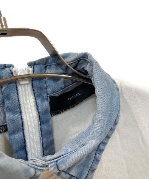 DIESEL（ディーゼル）DIESEL (ディーゼル) ワンピース ホワイト×ブルー サイズ:Sの古着・服飾アイテム