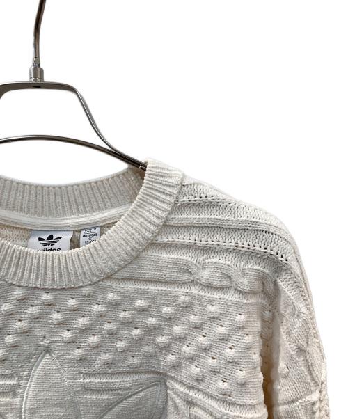 adidas（アディダス）adidas (アディダス) W KNIT TRF SWEATER ベージュ サイズ:Sの古着・服飾アイテム