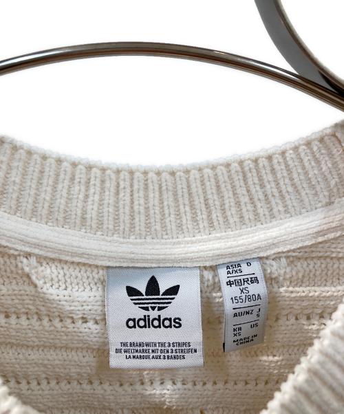adidas（アディダス）adidas (アディダス) W KNIT TRF SWEATER ベージュ サイズ:Sの古着・服飾アイテム