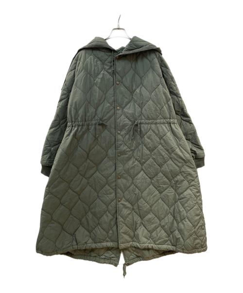 BEAMS BOY（ビームスボーイ）BEAMS BOY (ビームスボーイ) ナイロン キルティング フード コート グリーン サイズ:Sの古着・服飾アイテム