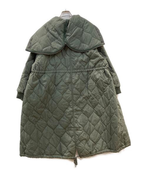 BEAMS BOY（ビームスボーイ）BEAMS BOY (ビームスボーイ) ナイロン キルティング フード コート グリーン サイズ:Sの古着・服飾アイテム
