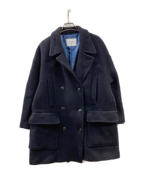 SLOBE IENA（スローブ イエナ）SLOBE IENA (スローブ イエナ) T/WメルトンビックPコート ネイビー サイズ:38の古着・服飾アイテム