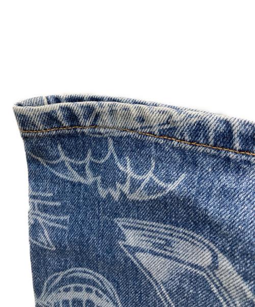 BlackEyePatch（ブラックアイパッチ）BlackEyePatch (ブラックアイパッチ) タトゥーデニムパンツ インディゴ サイズ:XLの古着・服飾アイテム