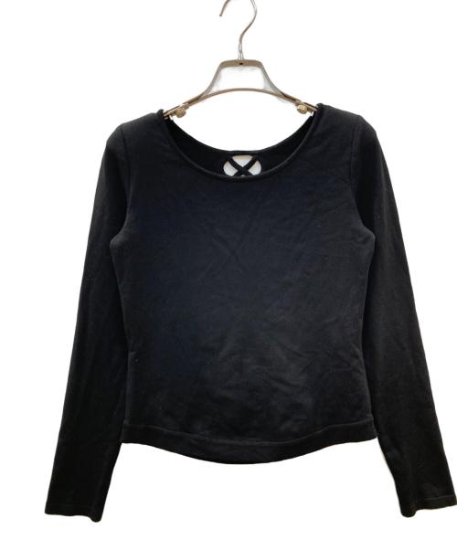 daisy lin for foxey（デイジーリン フォー フォクシー）DAISY LIN for FOXEY (デイジーリン フォー フォクシー) Uネック長袖ニット ブラック サイズ:38の古着・服飾アイテム