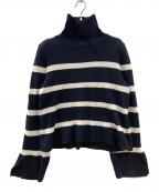 daisy lin for foxeyデイジーリン フォー フォクシー）の古着「Deauville High Neck ドーヴィルハイネックニット」｜ネイビー