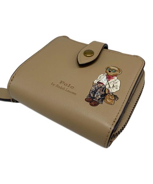POLO RALPH LAUREN（ポロ・ラルフローレン）POLO RALPH LAUREN (ポロ・ラルフローレン) 2つ折り財布 ベージュの古着・服飾アイテム