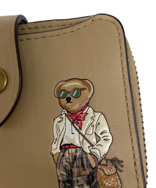 POLO RALPH LAUREN（ポロ・ラルフローレン）POLO RALPH LAUREN (ポロ・ラルフローレン) 2つ折り財布 ベージュの古着・服飾アイテム