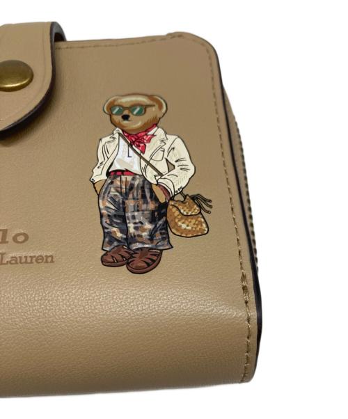 POLO RALPH LAUREN（ポロ・ラルフローレン）POLO RALPH LAUREN (ポロ・ラルフローレン) 2つ折り財布 ベージュの古着・服飾アイテム