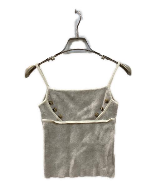 ANDMARY（アンドマリー）andmary (アンドマリー) Elf button knit tops レイヤードニット ベージュ サイズ:Fの古着・服飾アイテム