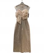 LAGUNA MOONラグナムーン）の古着「LADYカットジャガードベアパンツドレス」｜ベージュ