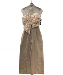 LAGUNA MOON（ラグナムーン）の古着「LADYカットジャガードベアパンツドレス」｜ベージュ