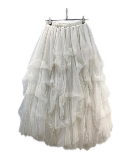Belle vintage（ベル ヴィンテージ）Belle vintage (ベル ヴィンテージ) Carrie ボリュームチュールスカート ホワイト サイズ:Freeの古着・服飾アイテム
