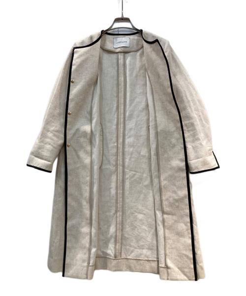La TOTALITE（ラ ト―タリテ）La TOTALITE (ラ ト―タリテ) ブライトリネンパイピングコート ベージュ サイズ:ーの古着・服飾アイテム