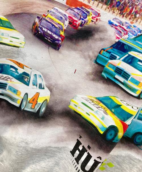 HUF（ハフ）HUF (ハフ) GOODYEAR (グッドイヤー) クルーネックスウェット グレー サイズ:Sの古着・服飾アイテム