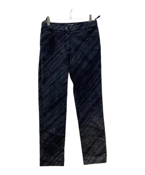 CHANEL（シャネル）CHANEL (シャネル) リネンデニムパンツ インディゴ サイズ:34の古着・服飾アイテム