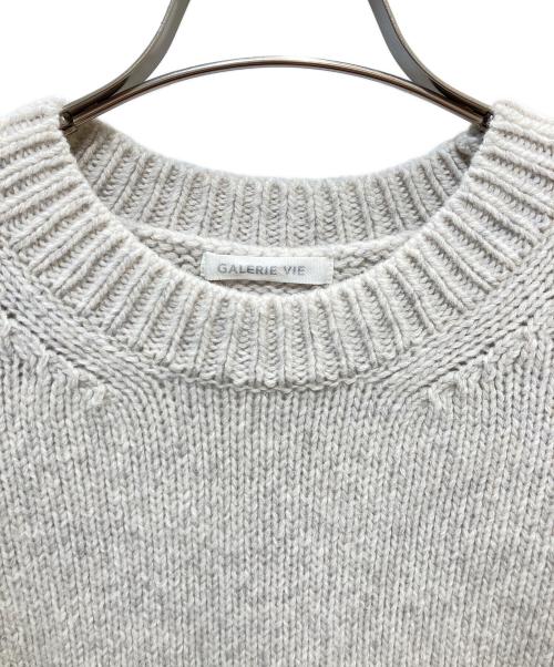 GALERIE VIE（ギャルリーヴィー）GALERIE VIE (ギャルリーヴィー) ファインウール クルーネックプルオーバー グレー サイズ:Sの古着・服飾アイテム