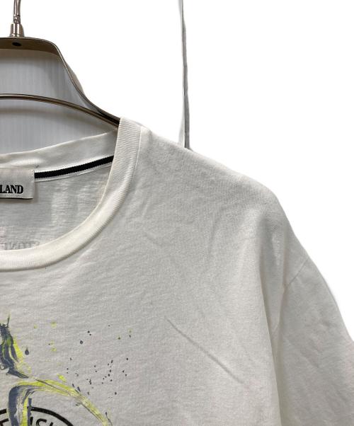 STONE ISLAND（ストーンアイランド）STONE ISLAND (ストーンアイランド) Marble Print Tshirt ホワイト サイズ:Lの古着・服飾アイテム