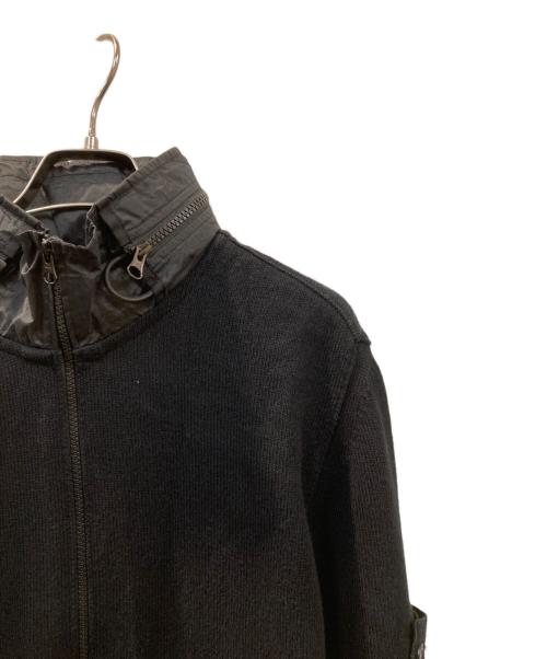 STONE ISLAND（ストーンアイランド）STONE ISLAND (ストーンアイランド) Cotton Knit Zip-Up Cardigan ブラック サイズ:Lの古着・服飾アイテム