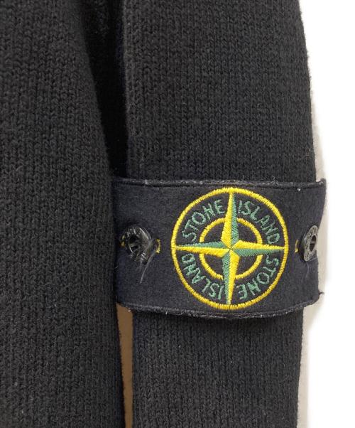 STONE ISLAND（ストーンアイランド）STONE ISLAND (ストーンアイランド) Cotton Knit Zip-Up Cardigan ブラック サイズ:Lの古着・服飾アイテム