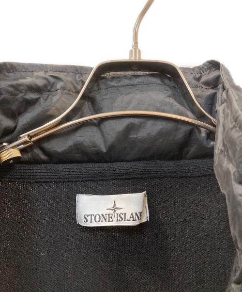 STONE ISLAND（ストーンアイランド）STONE ISLAND (ストーンアイランド) Cotton Knit Zip-Up Cardigan ブラック サイズ:Lの古着・服飾アイテム