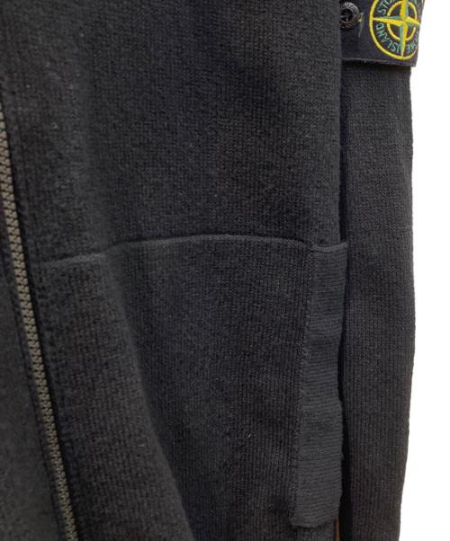 STONE ISLAND（ストーンアイランド）STONE ISLAND (ストーンアイランド) Cotton Knit Zip-Up Cardigan ブラック サイズ:Lの古着・服飾アイテム